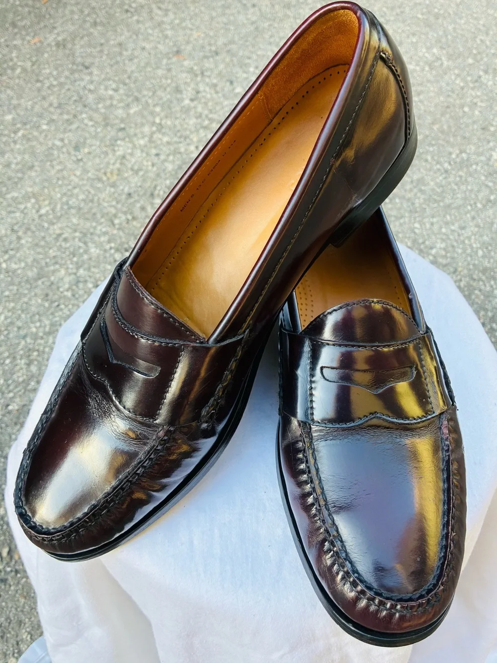Cole Haan Men's Dark Brown Classic Penny Loafers, Size 13